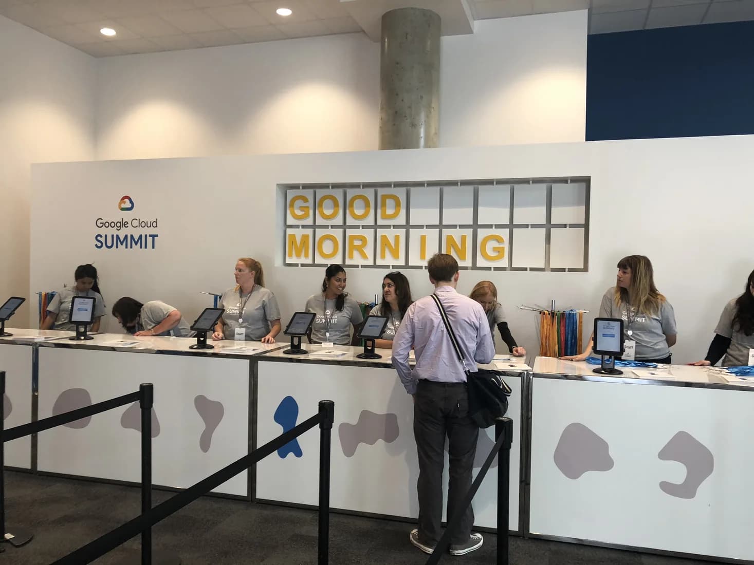 A Google Cloud summit environment prepared for delegates