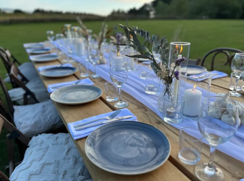 Bespoke outdoor dining setting on the Isle of Wight