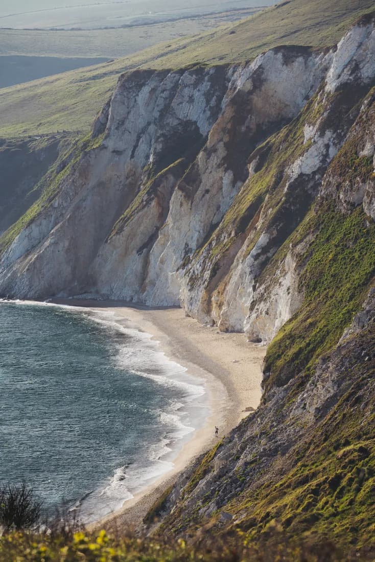 A sweeping view of the Isle of Wight coast