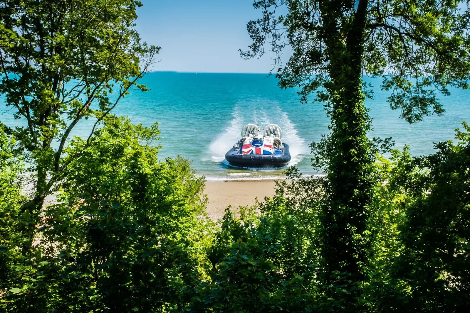 A Hovertravel crossing providing a distinctive Isle of Wight arrival